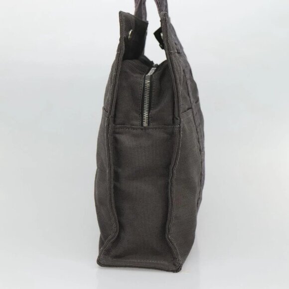 HERMES Her Line MM Hand Bag Canvas Gray Auth - Picture 4 of 16